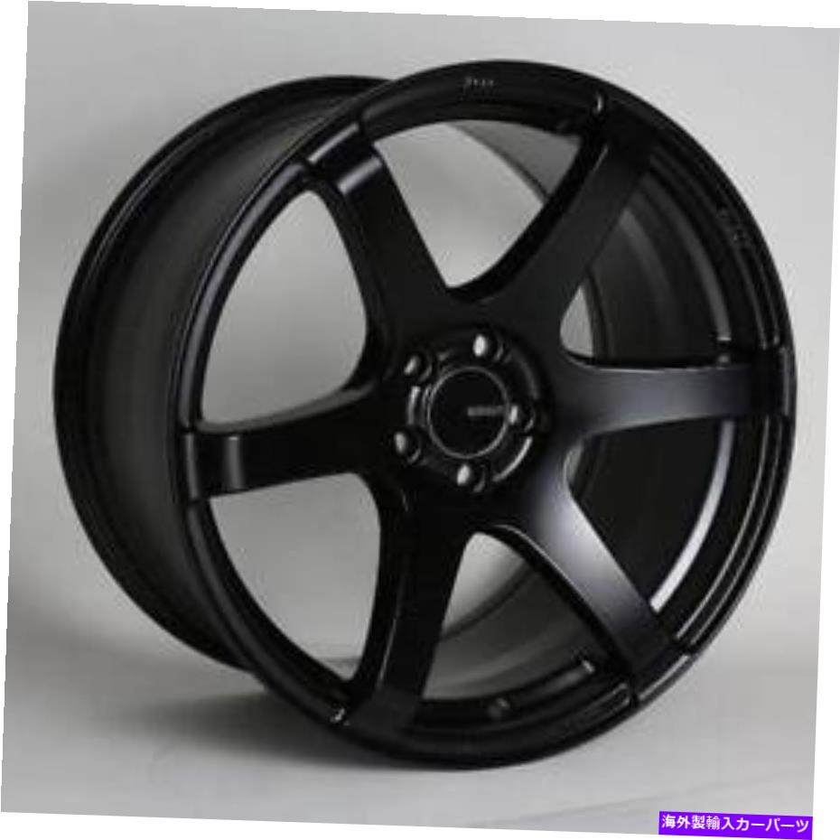 ホイール　４本セット 17x8 Enkei T6S 5x114.3 40ブラックペイントホイールリムセット（4） 17x8 Enkei T6S 5x114.3 40 Black Paint Wheels Rims Set(4)【並行輸入品】