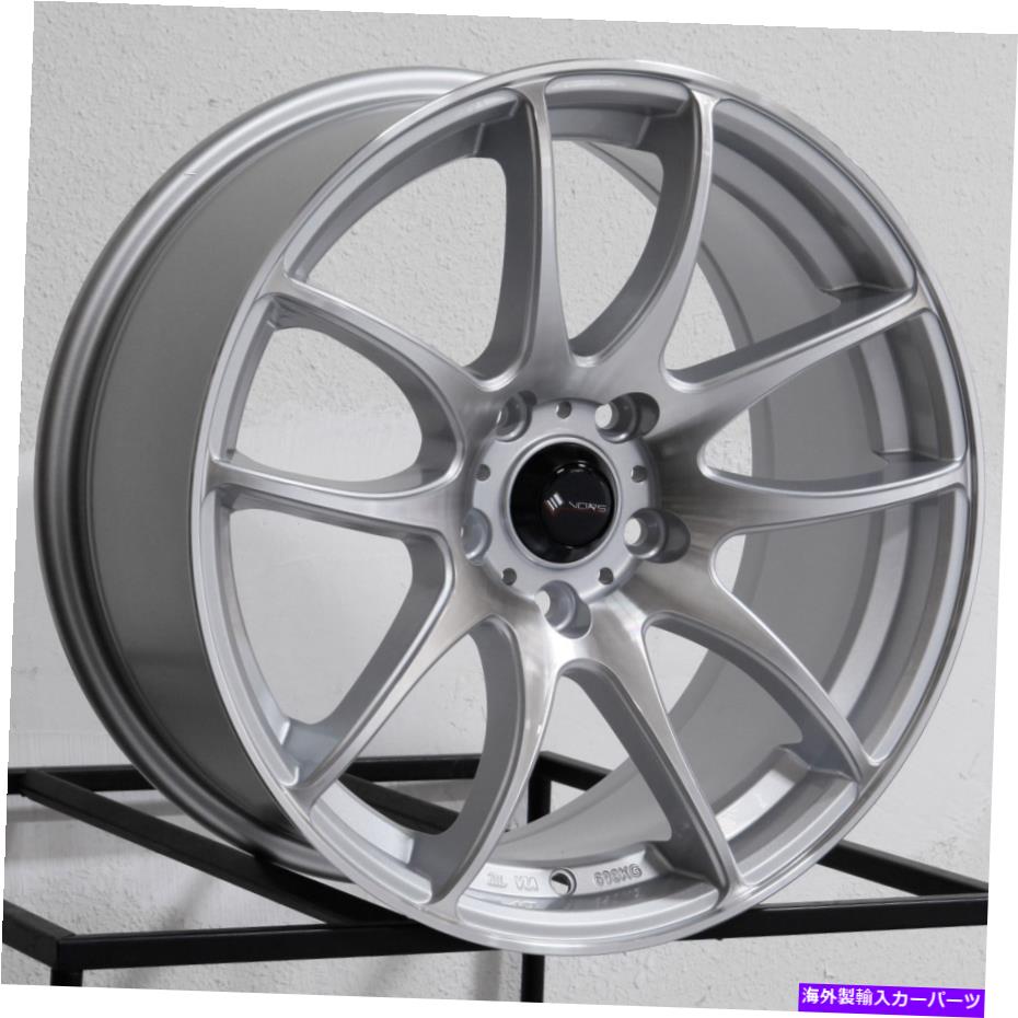 ホイール　４本セット 19x8.5 VORS TR4 5x112 35シルバー機械加工ホイールリムセット（4）73.1 19x8.5 Vors TR4 5x112 35 Silver Machined Wheels Rims Set(4) 73.1【並行輸入品】