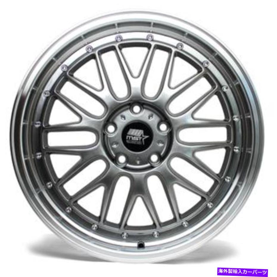 ホイール　４本セット 19x8.5 MSTレマン5x120 35ハイパーブラック機械加工リップホイールリムセット（4）73.1 19x8.5 MST LeMan 5x120 35 Hyper Black Machined Lip Wheels Rims Set(4) 73.1【並行輸入品】