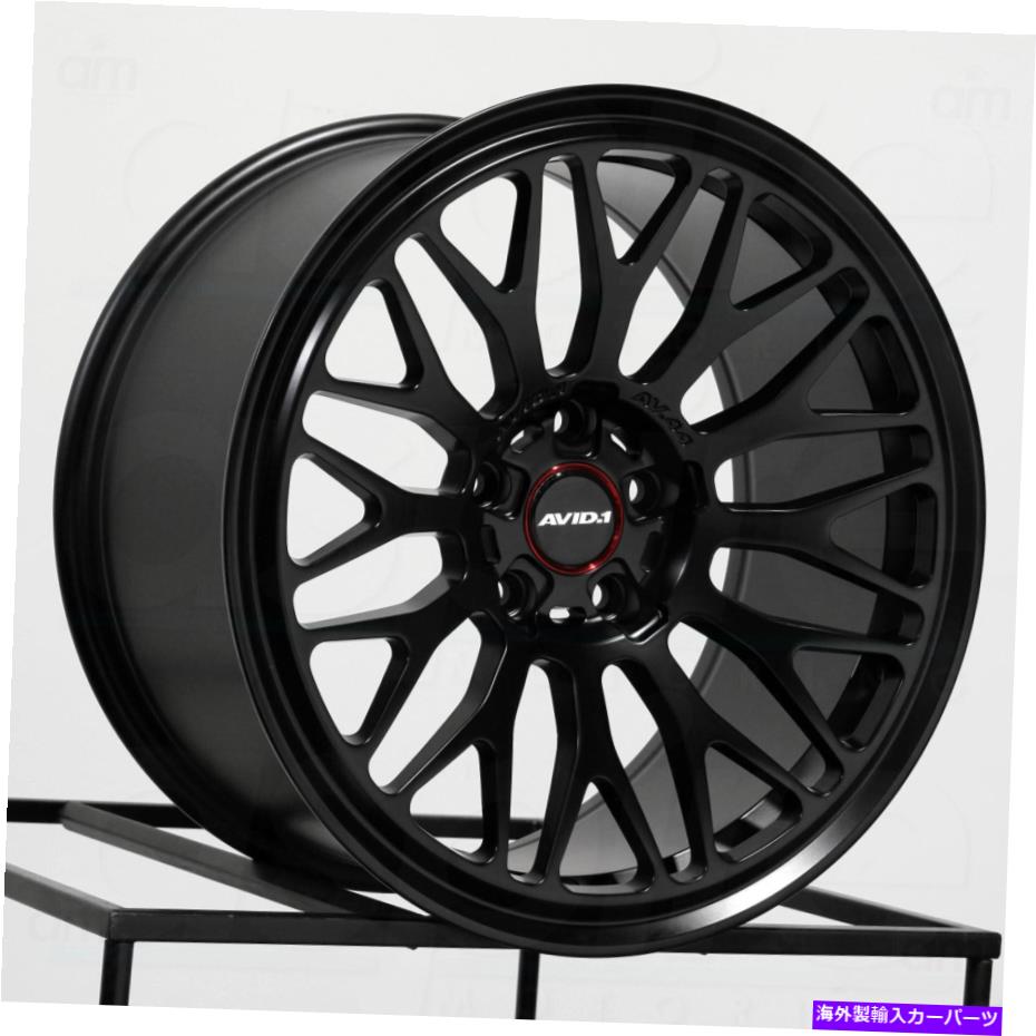 ホイール　４本セット 18x8.5/18x9.5 avid1 av44 5x114.3 35/35マットブラックホイールリムセット（4）73.1 18x8.5/18x9.5 AVID1 AV44 5x114.3 35/35 Matte Black Wheels Rims Set(4) 73.1【並行輸入品】