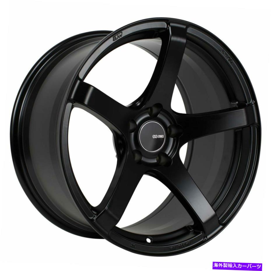 ホイール　４本セット 17x8/17x9 enkei kojin 5x114.3 40/35ブラックペイントホイールリムセット（4） 17x8/17x9 Enkei KOJIN 5x114.3 40/35 Black Paint Wheels Rims Set(4)【並行輸入品】
