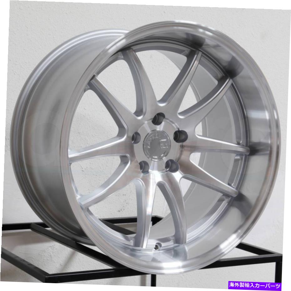 ホイール　４本セット 18x9.5/18x10.5 aodhan ds02 ds2 5x114.3 15/22銀機械加工ホイールリムセット（4） 18x9.5/18x10.5 Aodhan DS02 DS2 5x114.3 15/22 Silver Machined Wheels Rims Set(4)【並行輸入品】