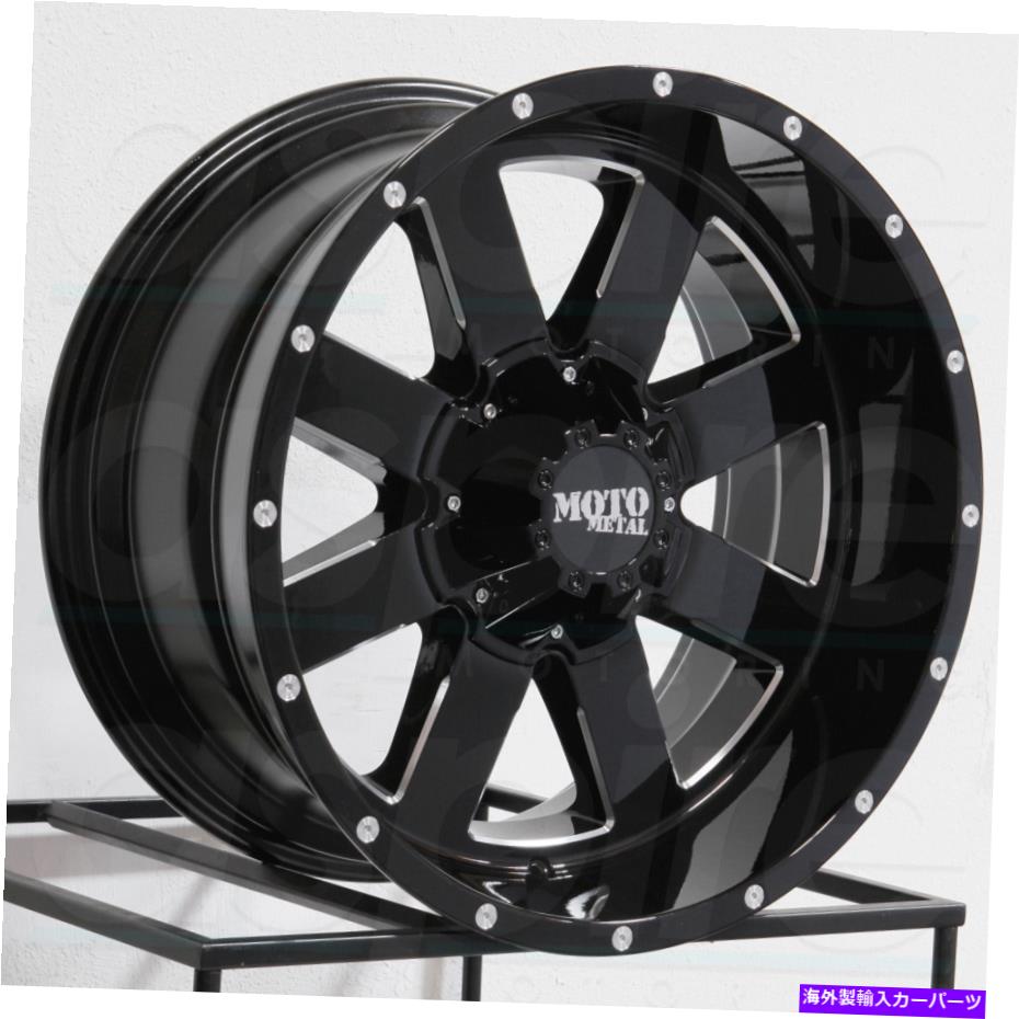 ホイール　４本セット 17x10 Moto Metal Mo962 8x6.5/8x165.1 -24ブラックミリングホイールリムセット（4）125.1 17x10 Moto Metal MO962 8x6.5/8x165.1 -24 Black Milled Wheels Rims Set(4) 125.1【並行輸入品】｜Us Custom Parts Shop USDM