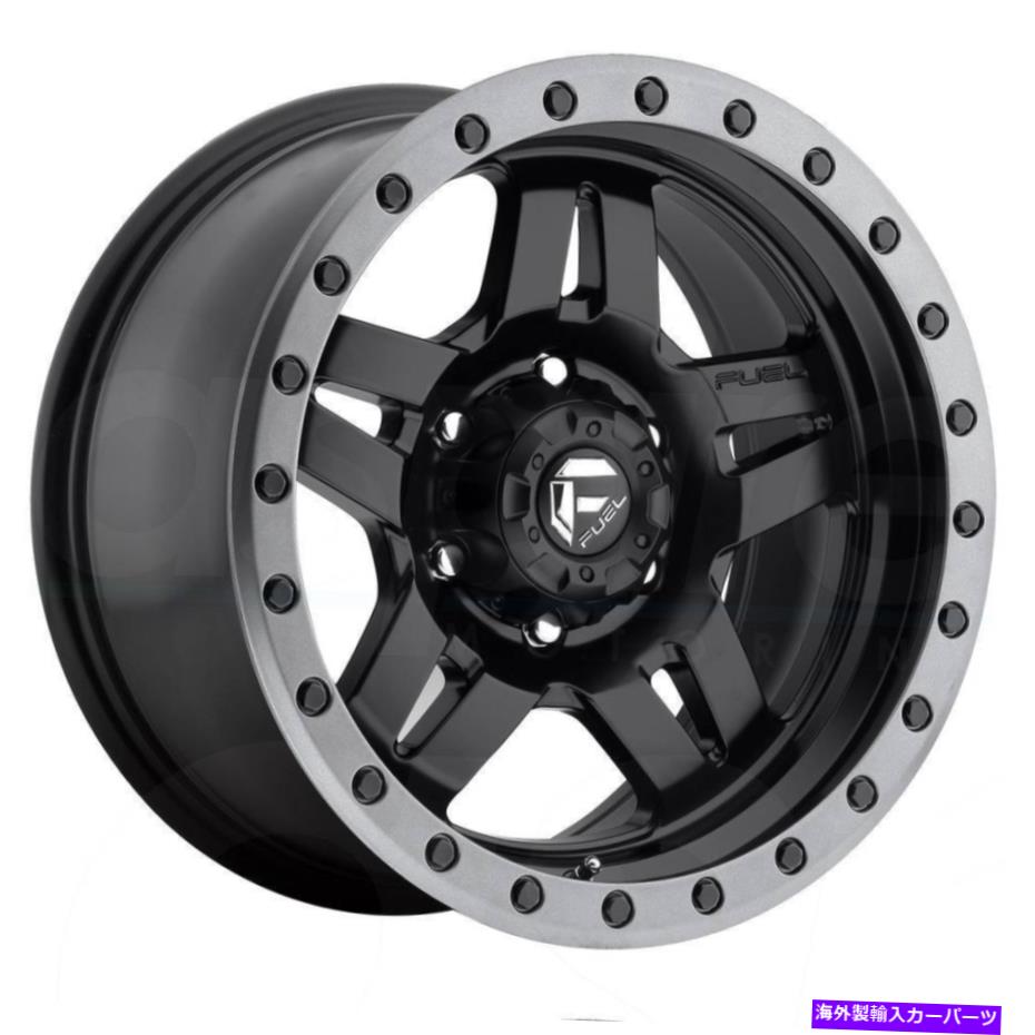 ホイール　４本セット 15x10燃料D557 ANZA 5x114.3 -43マットブラックガンメタルリングホイールリムセット（4）72 15x10 Fuel D557 Anza 5x114.3 -43 Matte Black GunMetal Ring Wheels Rims Set(4) 72【並行輸入品】
