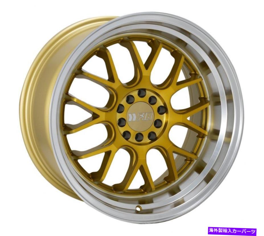 ホイール　４本セット 18x10.5 F1R F21 V2 5x100/5x114.3 20マシンゴールドポーランドリップホイールリムセット（4） 18x10.5 F1R F21 v2 5x100/5x114.3 20 Machine Gold Polish Lip Wheels Rims Set(4)【並行輸入品】｜Us Custom Parts Shop USDM