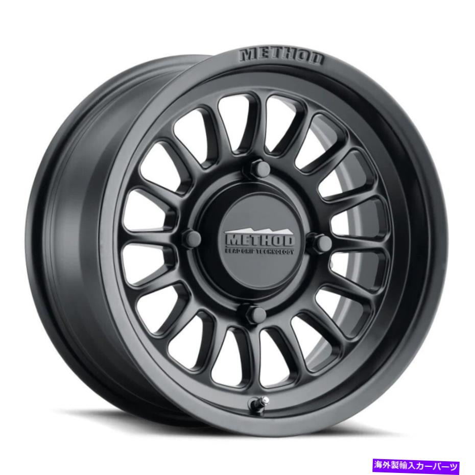 ホイール　４本セット 15x7メソッドMR411ビーズグリップ4x156 13ブラックホイールリムセット（4）132 15x7 Method MR411 Bead Grip 4x156 13 Black Wheels Rims Set(4) 132【並行輸入品】