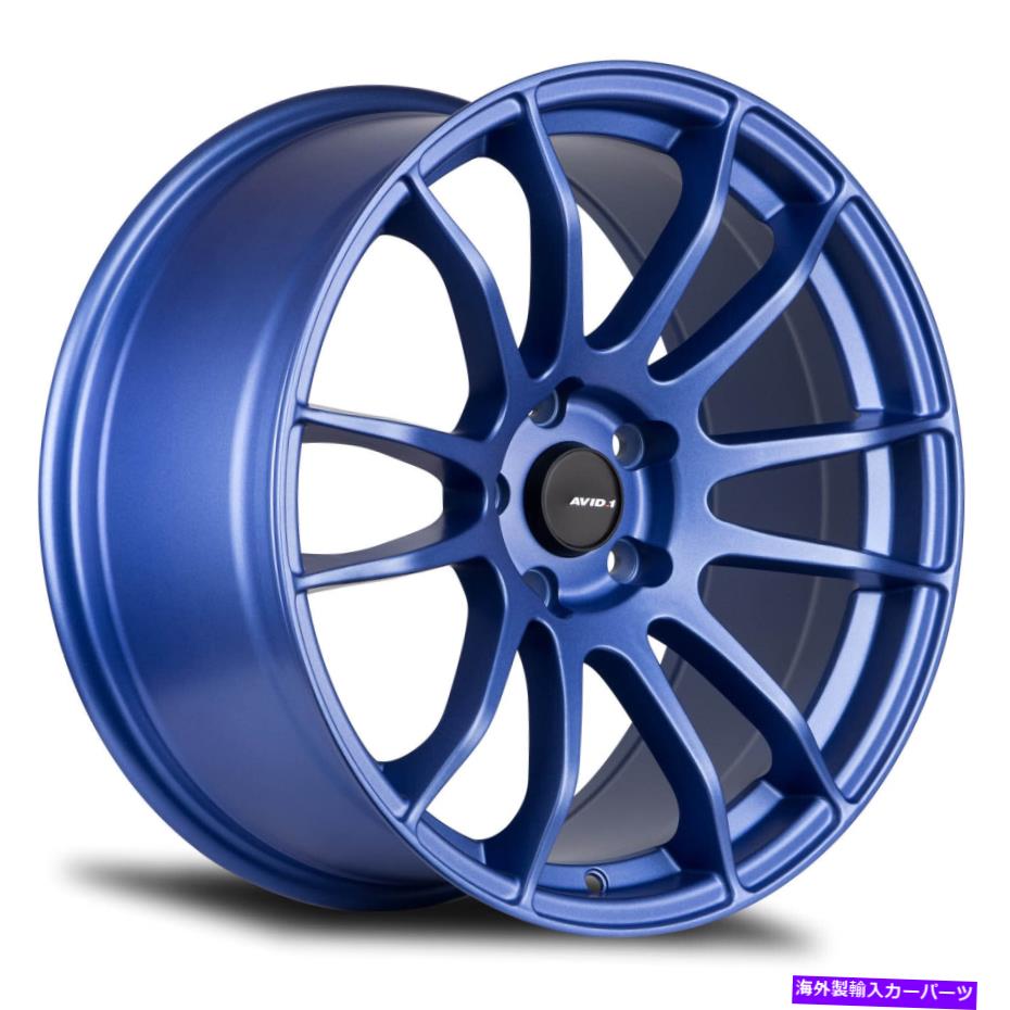 ホイール　４本セット 18x9.5 avid1 av20 5x114.3 38マットブルーホイールリムセット（4）73.1 18x9.5 AVID1 AV20 5x114.3 38 Matte Blue Wheels Rims Set(4) 73.1【並行輸入品】