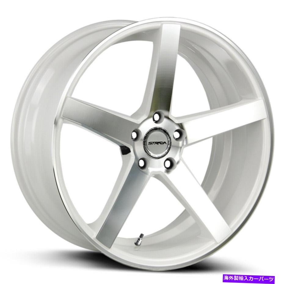 ホイール　４本セット 20x8.5 Strada S35 Perfetto 5x120 35ホワイトホイールリムセット（4）72.6 20x8.5 Strada S35 Perfetto 5x120 35 White Wheels Rims Set(4) 72.6【並行輸入品】