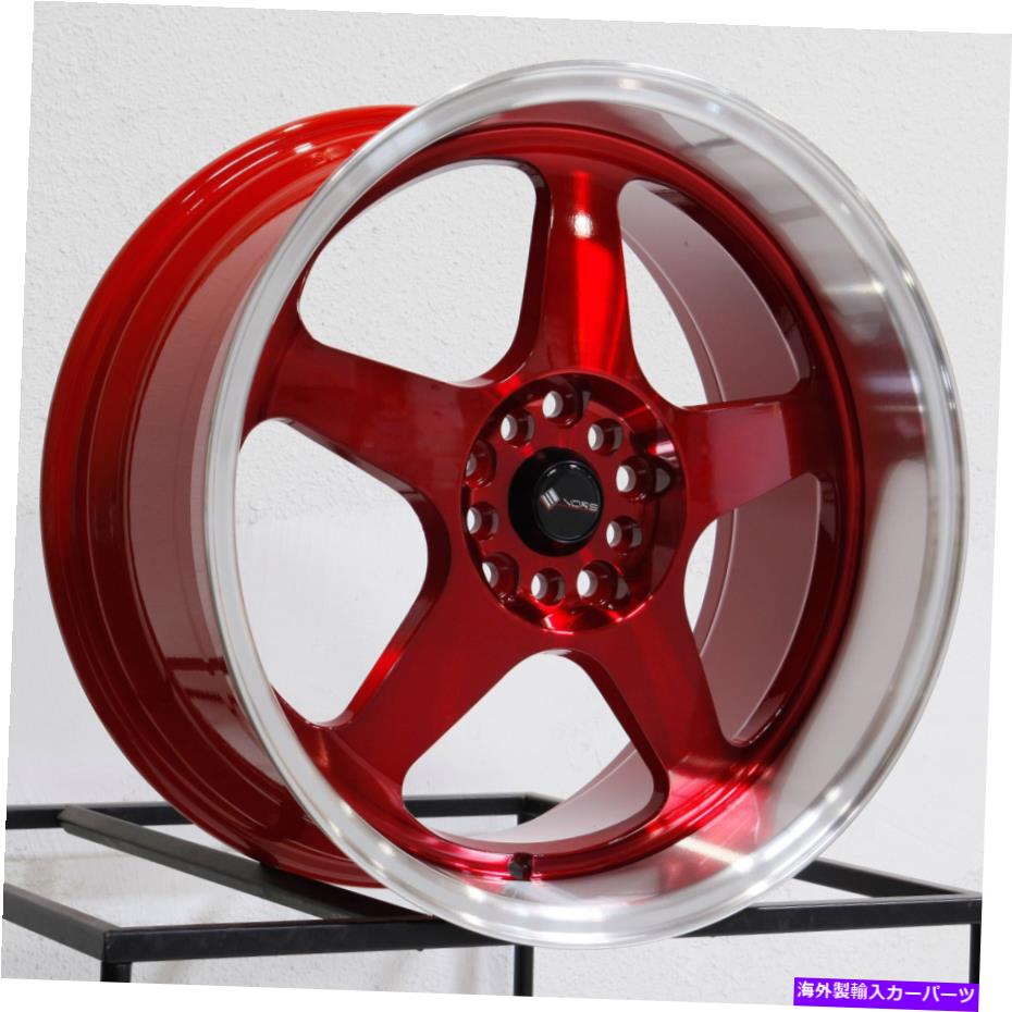 ホイール　４本セット 18x8/18x9 VORS SP1 5x115 35/35レッドマシンリップホイールリムセット（4）73.1 18x8/18x9 Vors SP1 5x115 35/35 Red Machine Lip Wheels Rims Set(4) 73.1【並行輸入品】｜Us Custom Parts Shop USDM