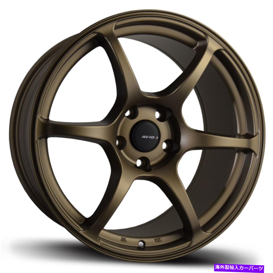 ホイール　４本セット 18x9.5 avid1 av26カスタム5x120 38ブロンズホイールリムセット（4）73.1 18x9.5 AVID1 AV26 Custom 5x120 38 Bronze Wheels Rims Set(4) 73.1【並行輸入品】
