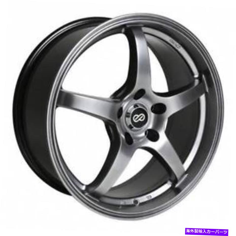 ホイール　４本セット 18x8 enkei VR5 5x120 42ハイパーブラックホイールリムセット（4） 18x8 Enkei VR5 5x120 42 Hyper Black Wheels Rims Set(4)【並行輸入品】