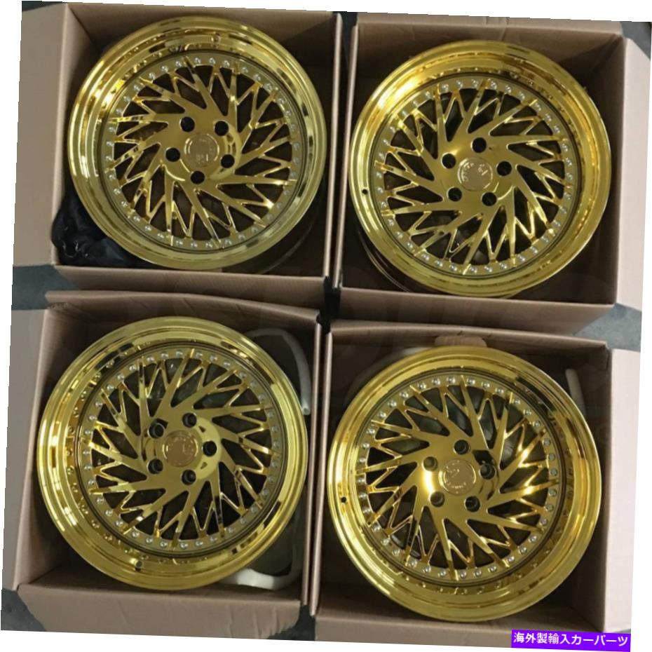 ホイール　４本セット 18x9.5 Aodhan DS03 DS3 5x100 35ゴールドバキュームホイールリムセット（4）73.1 18x9.5 Aodhan DS03 DS3 5x100 35 Gold Vacuum Wheels Rims Set(4) 73.1【並行輸入品】