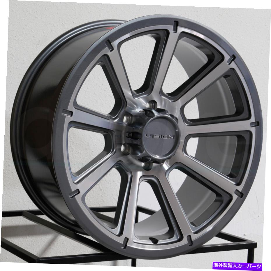 ホイール　４本セット 18x9ビジョン353タービン5x150 12ガンメタル機械加工ホイールリムセット（4）110.2 18x9 Vision 353 Turbine 5x150 12 Gunmetal Machined Wheels Rims Set(4) 110.2【並行輸入品】