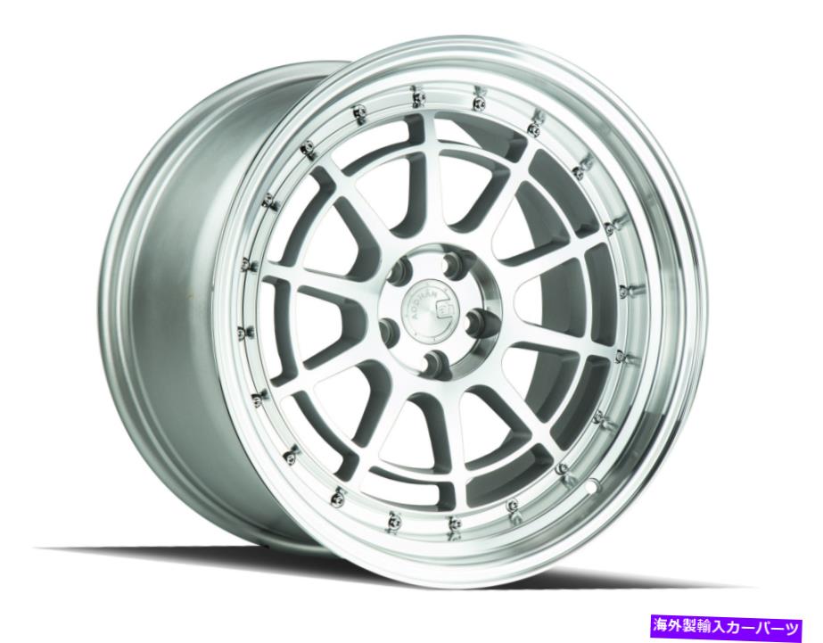 ホイール　４本セット 18x9.5 aodhan ah04 ah4カスタム5x120 30銀機械加工フェイスホイールリムセット（4）7 18x9.5 Aodhan AH04 AH4 Custom 5x120 30 Silver Machined Face Wheels Rims Set(4) 7【並行輸入品】