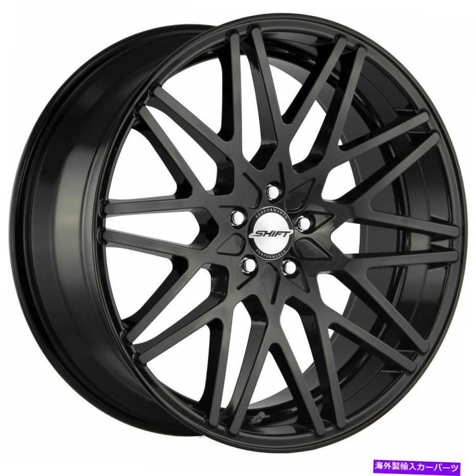 ホイール 4本セット 20x8.5シフトH32フォーミュラ5x115 15ブラックホイールリムセット(4)73.1 20x8.5 Shift H32 Formula 5x115 15 Black Wheels Rims Set(4) 73.1【並行輸入品】