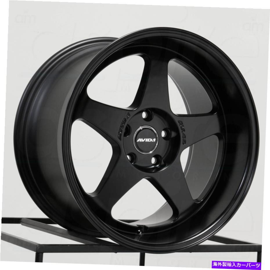 ホイール　４本セット 18x8.5/18x9.5 avid1 av42 5x114.3 35/35マットブラックホイールリムセット（4）73.1 18x8.5/18x9.5 AVID1 AV42 5x114.3 35/35 Matte Black Wheels Rims Set(4) 73.1【並行輸入品】