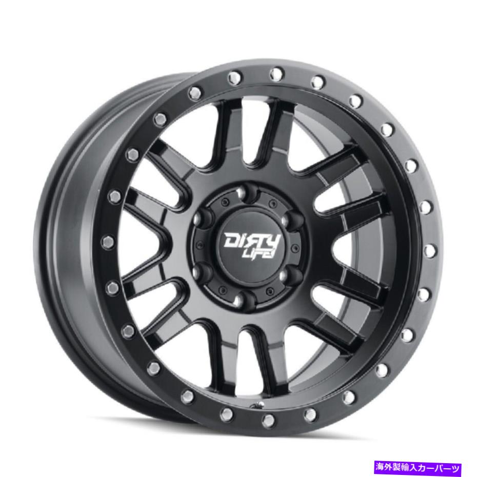 ホイール　４本セット 17x9 Dirty Life 9309 Canyon Pro 5x5/5x127 -12ブラックブラックリップホイールリムセット（4） 17x9 Dirty Life 9309 Canyon Pro 5x5/5x127 -12 Black Black Lip Wheels Rims Set(4)【並行輸入品】