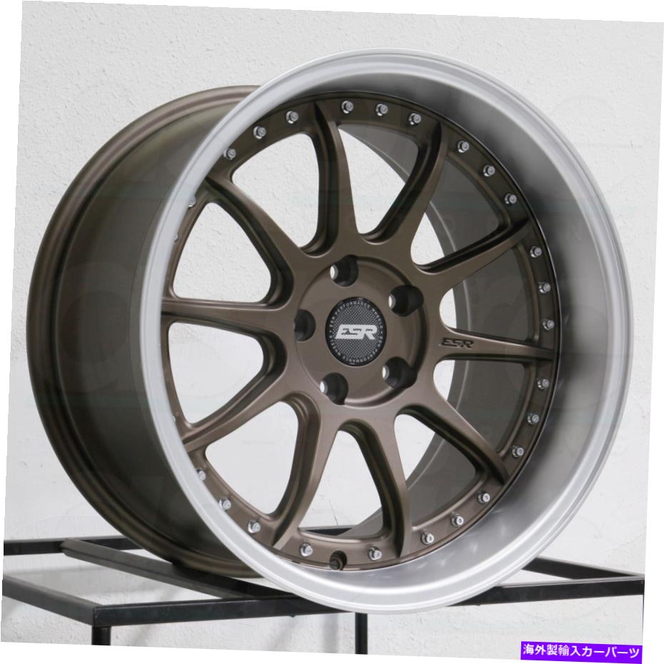 ホイール　４本セット 18x10.5 ESR CS12 5x114.3 22ブロンズホイールリムセット（4）72.56 18x10.5 ESR CS12 5x114.3 22 Bronze Wheels Rims Set(4) 72.56【並行輸入品】