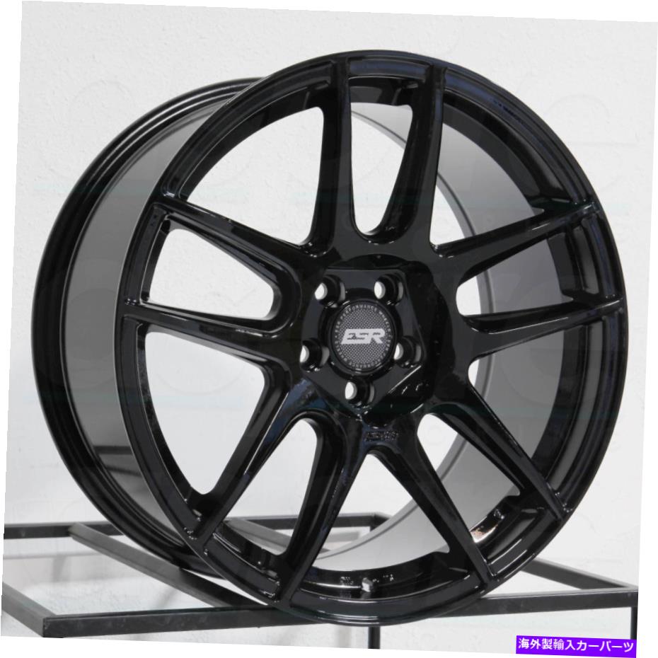ホイール　４本セット 18x8.5 ESR CS08 CS8 5x114.3 30ブラックホイールリムセット（4）72.56 18x8.5 ESR CS08 CS8 5x114.3 30 Black Wheels Rims Set(4) 72.56【並行輸入品】