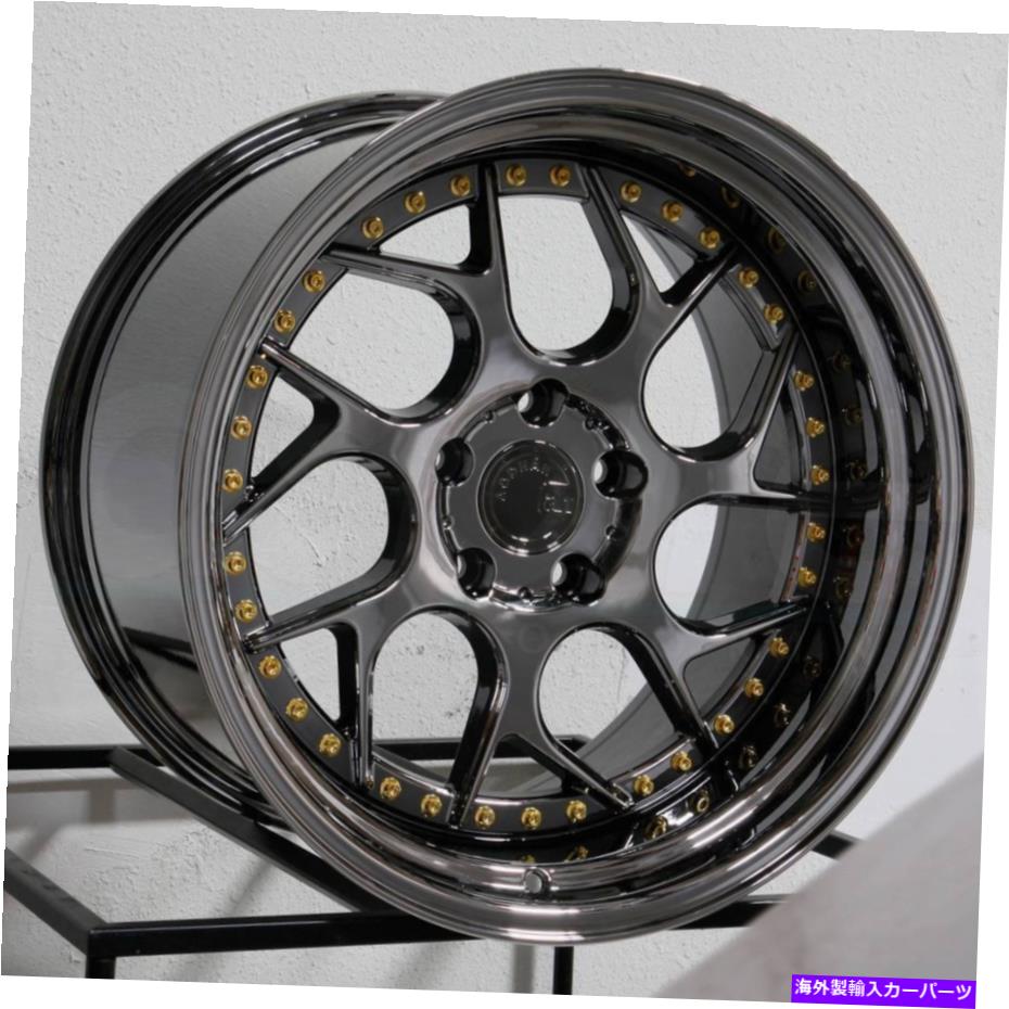 ホイール 4本セット 18x9.5 aodhan ds01 ds1 custom 5x112 30ブラックバキュームホイールリムセット(4)73.1 18x9.5 Aodhan DS01 DS1 Custom 5x112 30 Black Vacuum Wheels Rims Set(4) 73.1【並行輸入品】|Us Custom Parts Shop USDM
