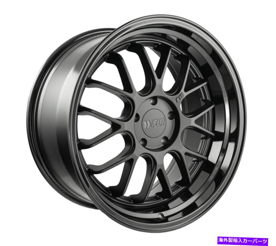 ホイール　４本セット 19x8.5 F1R F21 5x114.3/5x120 35サテンブラックグロスブラックリップホイールリムセット（4） 19x8.5 F1R F21 5x114.3/5x120 35 Satin Black Gloss Black Lip Wheels Rims Set(4)【並行輸入品】