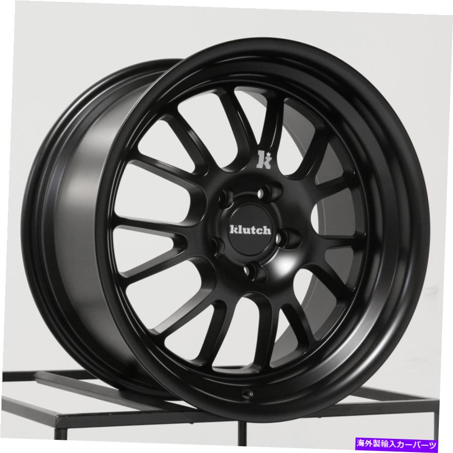 ホイール　４本セット 18x8.5/18x9.5 Klutch SL14 5x108 35/35マットブラックホイールリムセット（4）73.1 18x8.5/18x9.5 Klutch SL14 5x108 35/35 Matte Black Wheels Rims Set(4) 73.1【並行輸入品】