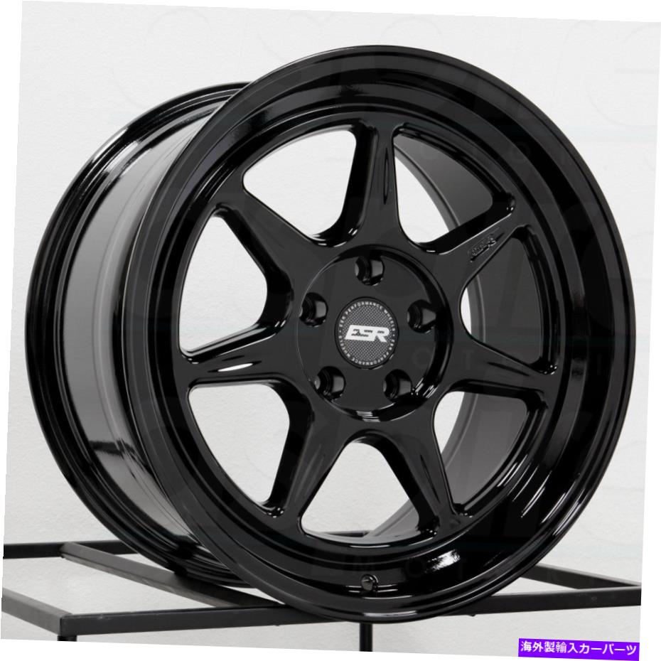 ホイール　４本セット 19x10 ESR CR7 5x114.3 35ブラックホイールリムセット（4）72.56 19x10 ESR CR7 5x114.3 35 Black Wheels Rims Set(4) 72.56【並行輸入品】