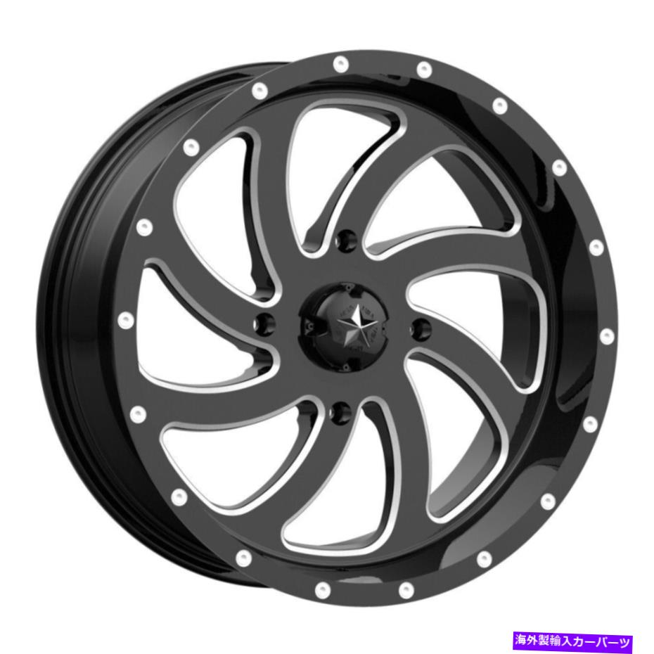 ホイール　４本セット 18x7 MSAオフロードM36スイッチ4x137 0ブラックミリングホイールリムセット（4）112.1 18x7 MSA Off-Road M36 Switch 4x137 0 Black Milled Wheels Rims Set(4) 112.1【並行輸入品】