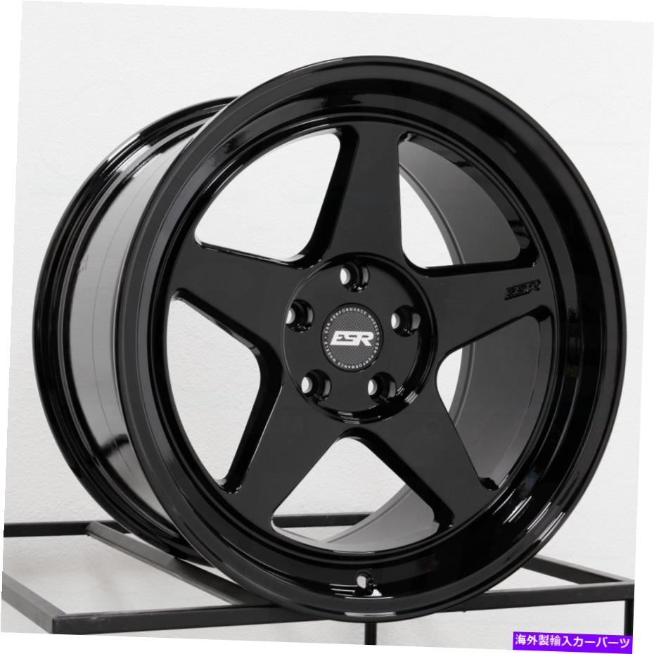 ホイール　４本セット 18x9.5/18x10.5 ESR CR5 5x114.3 35/30ブラックホイールリムセット（4）72.56 18x9.5/18x10.5 ESR CR5 5x114.3 35/30 Black Wheels Rims Set(4) 72.56【並行輸入品】