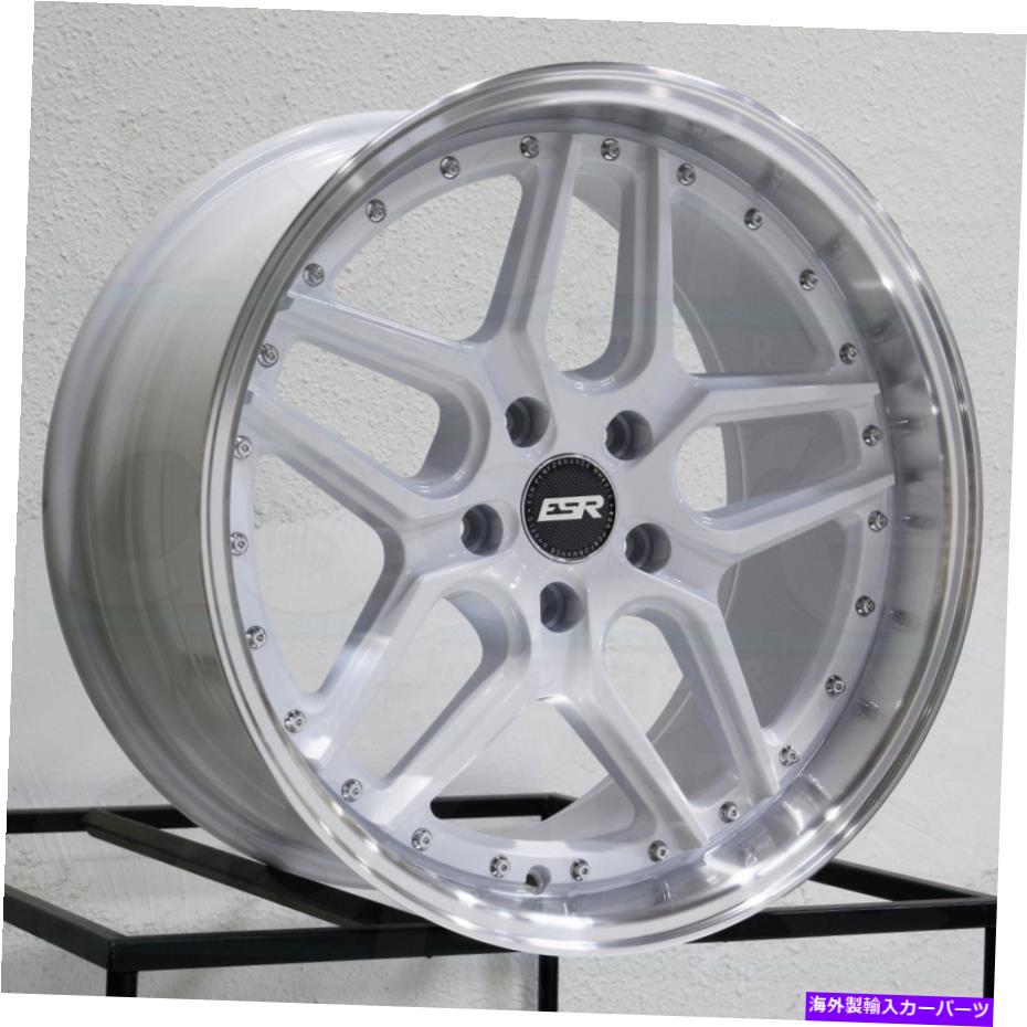 ホイール　４本セット 18x9.5 ESR CS15カスタム5x112 22ホワイトホイールリムセット（4）72.6 18x9.5 ESR CS15 Custom 5x112 22 White Wheels Rims Set(4) 72.6【並行輸入品】
