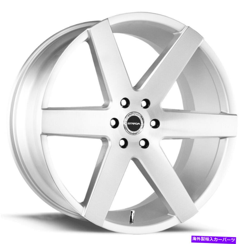 ホイール　４本セット 22x9.5 Strada S60 Coda 5x5/5x127 25シルバーブラッシングホイールリムセット（4）78.1 22x9.5 Strada S60 Coda 5x5/5x127 25 Silver Brushed Wheels Rims Set(4) 78.1【並行輸入品】｜Us Custom Parts Shop USDM