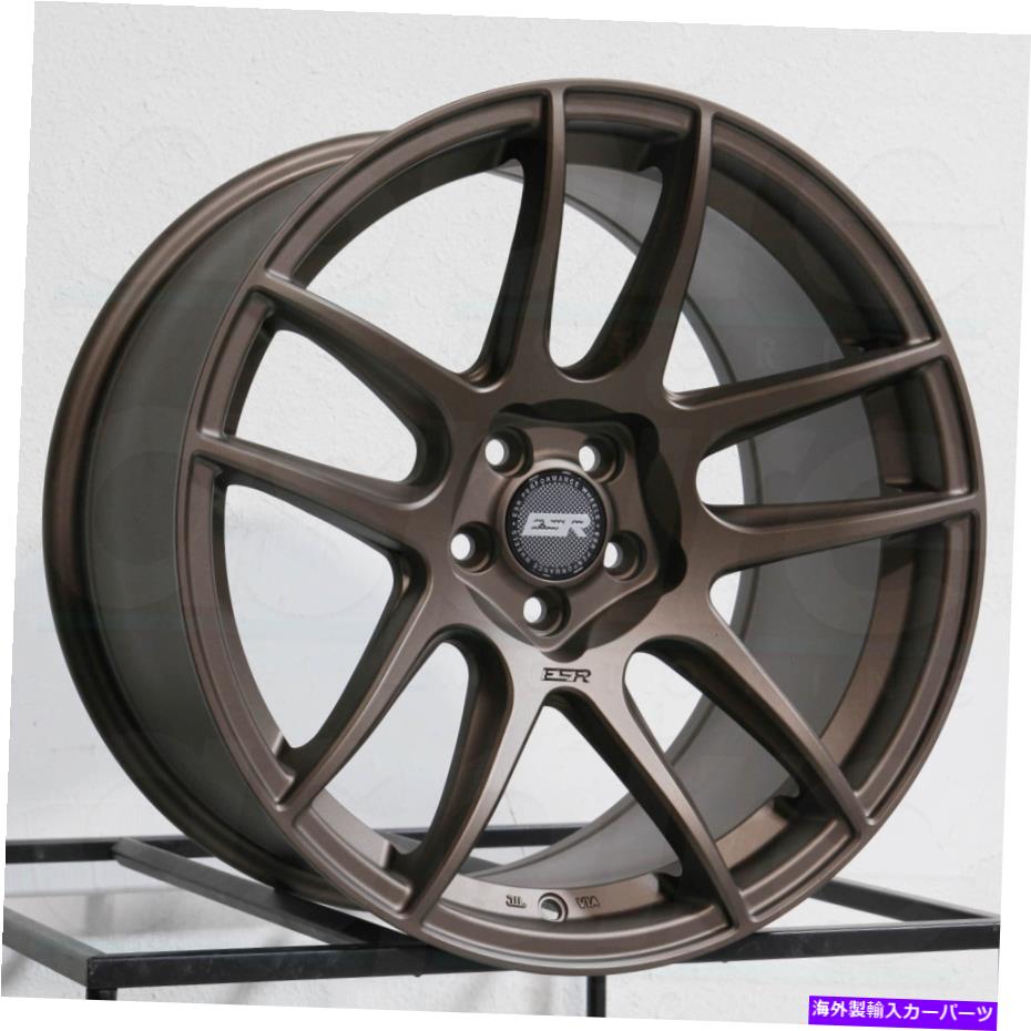 ホイール　４本セット 18x9.5 ESR CS08 CS8カスタム5x120 22ブロンズホイールリムセット（4）72.6 18x9.5 ESR CS08 CS8 Custom 5x120 22 Bronze Wheels Rims Set(4) 72.6【並行輸入品】