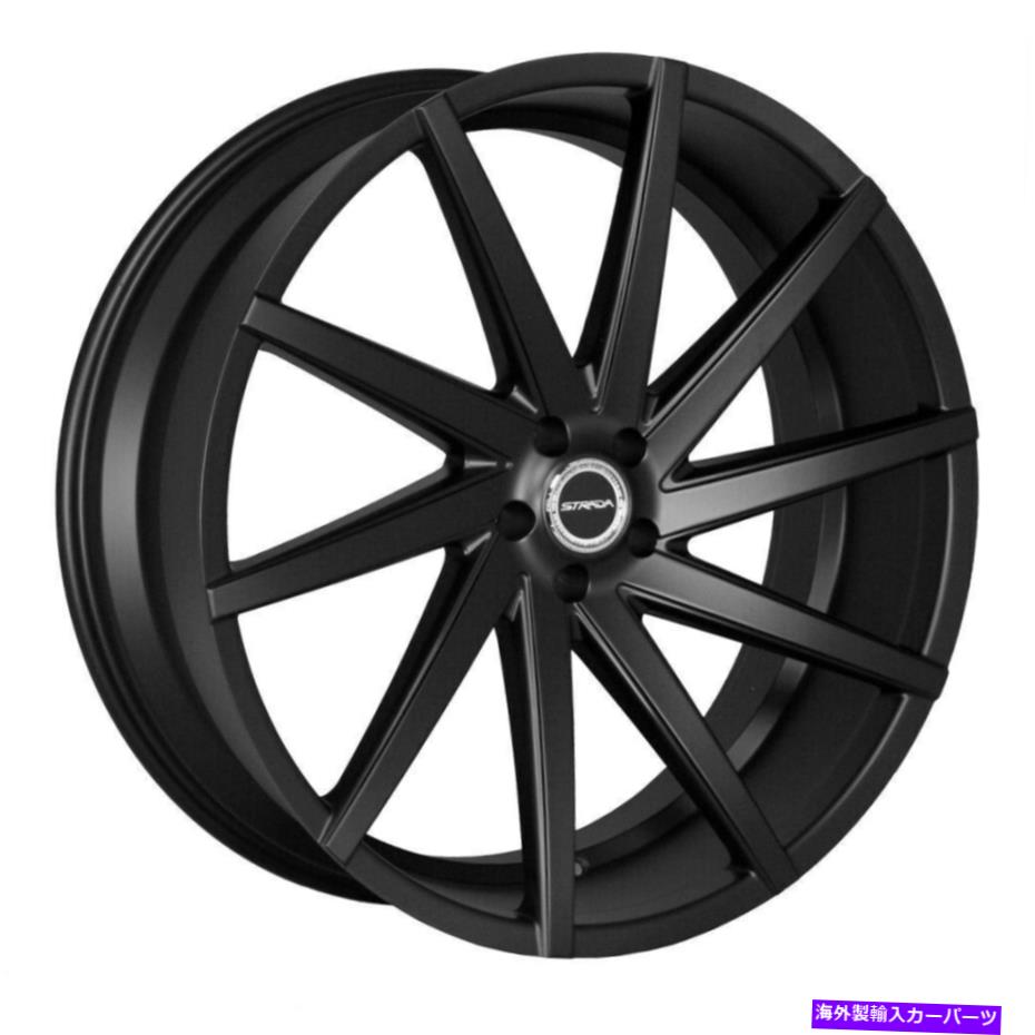 ホイール　４本セット 22x9 Strada S41セガ5x114.3 40ステルスブラックホイールリムセット（4）72.6 22x9 Strada S41 Sega 5x114.3 40 Stealth Black Wheels Rims Set(4) 72.6【並行輸入品】