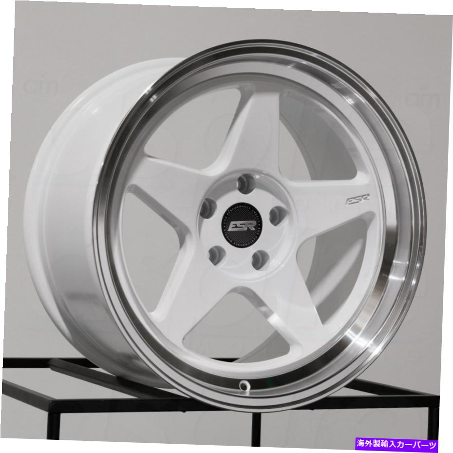 ホイール　４本セット 18x9.5/18x10.5 ESR CR5 5x114.3 22/22ホワイトホイールリムセット（4）72.56 18x9.5/18x10.5 ESR CR5 5x114.3 22/22 White Wheels Rims Set(4) 72.56【並行輸入品】