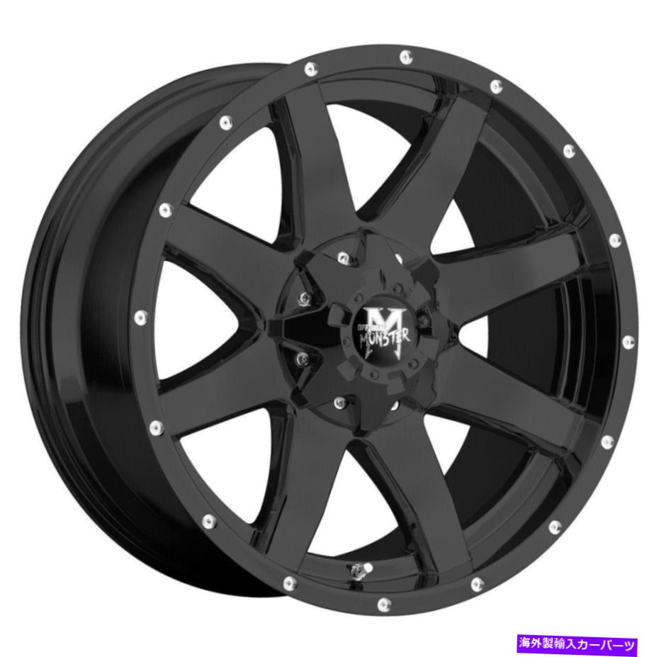 ホイール 4本セット 20x9オフロードモンスターM08 6x135/6x5.5 0フラットブラックホイールリムセット(4)106.4 Allo 20x9 Off-Road Monster M08 6x135/6x5.5 0 Flat Black Wheels Rims Set(4) 106.4 Allo【並行輸入品】|Us Custom Parts Shop USDM