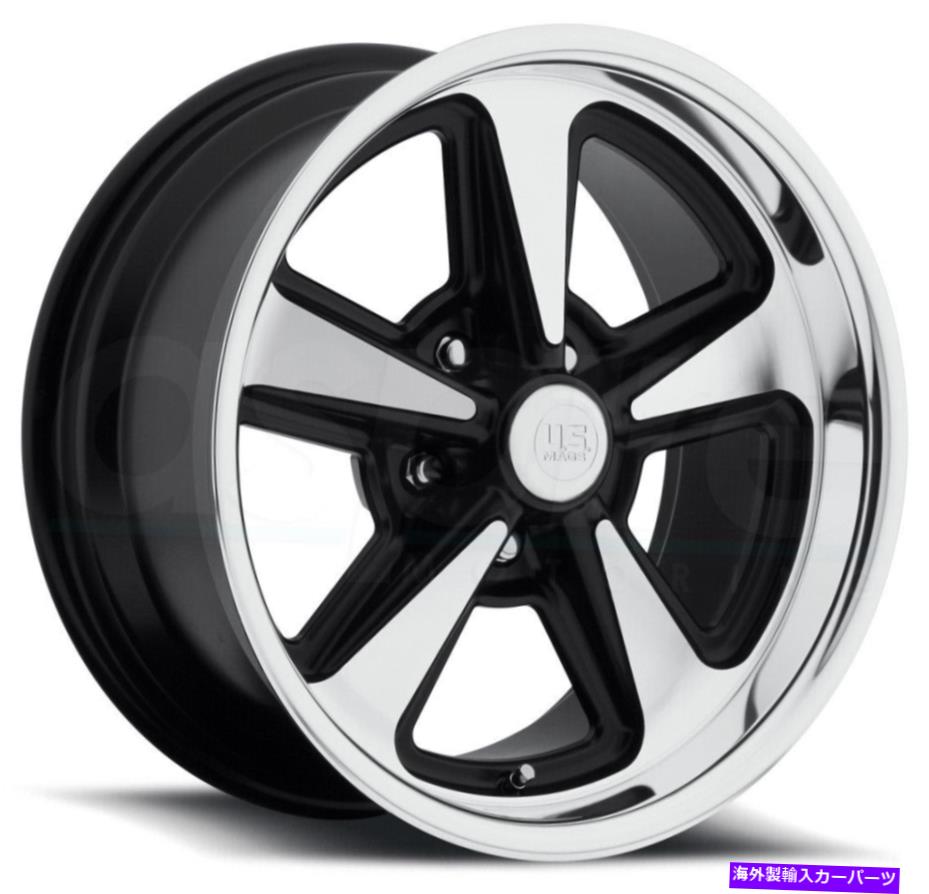 ホイール　４本セット 18x8 US Mags U109 Bandit 5x114.3 1ブラック機械加工ホイールリムセット（4）72.56 18x8 US Mags U109 Bandit 5x114.3 1 Black Machined Wheels Rims Set(4) 72.56【並行輸入品】