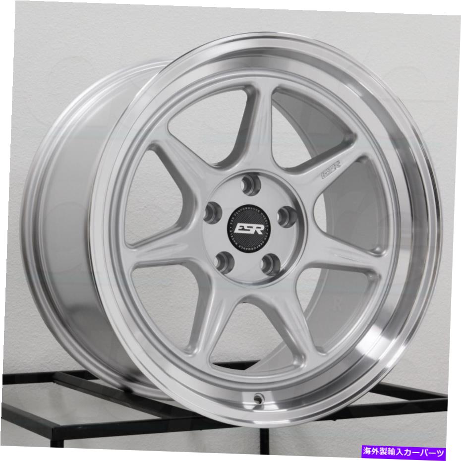 ホイール 4本セット 18x10.5 ESR CR7 5x100 22ハイパーシルバーホイールリムセット(4)72.56 18x10.5 ESR CR7 5x100 22 Hyper Silver Wheels Rims Set(4) 72.56【並行輸入品】|Us Custom Parts Shop USDM