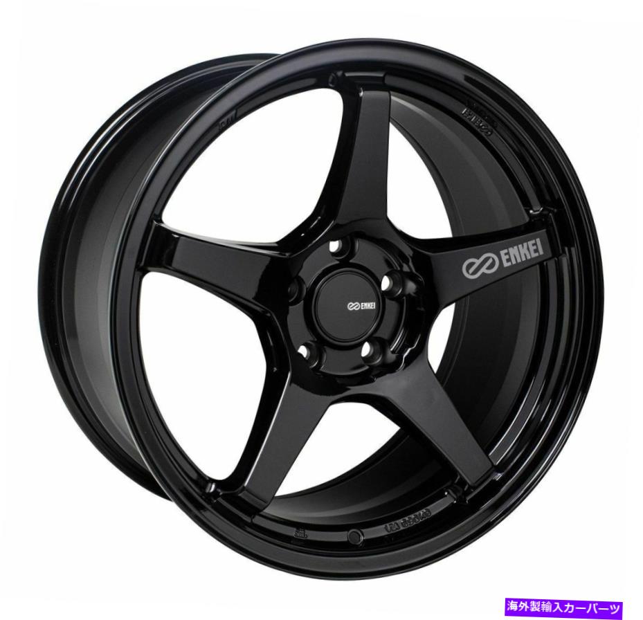 ホイール　４本セット 18x8 enkei TS-5 5x114.3 40ブラックペイントホイールリムセット（4） 18x8 Enkei TS-5 5x114.3 40 Black Paint Wheels Rims Set(4)【並行輸入品】