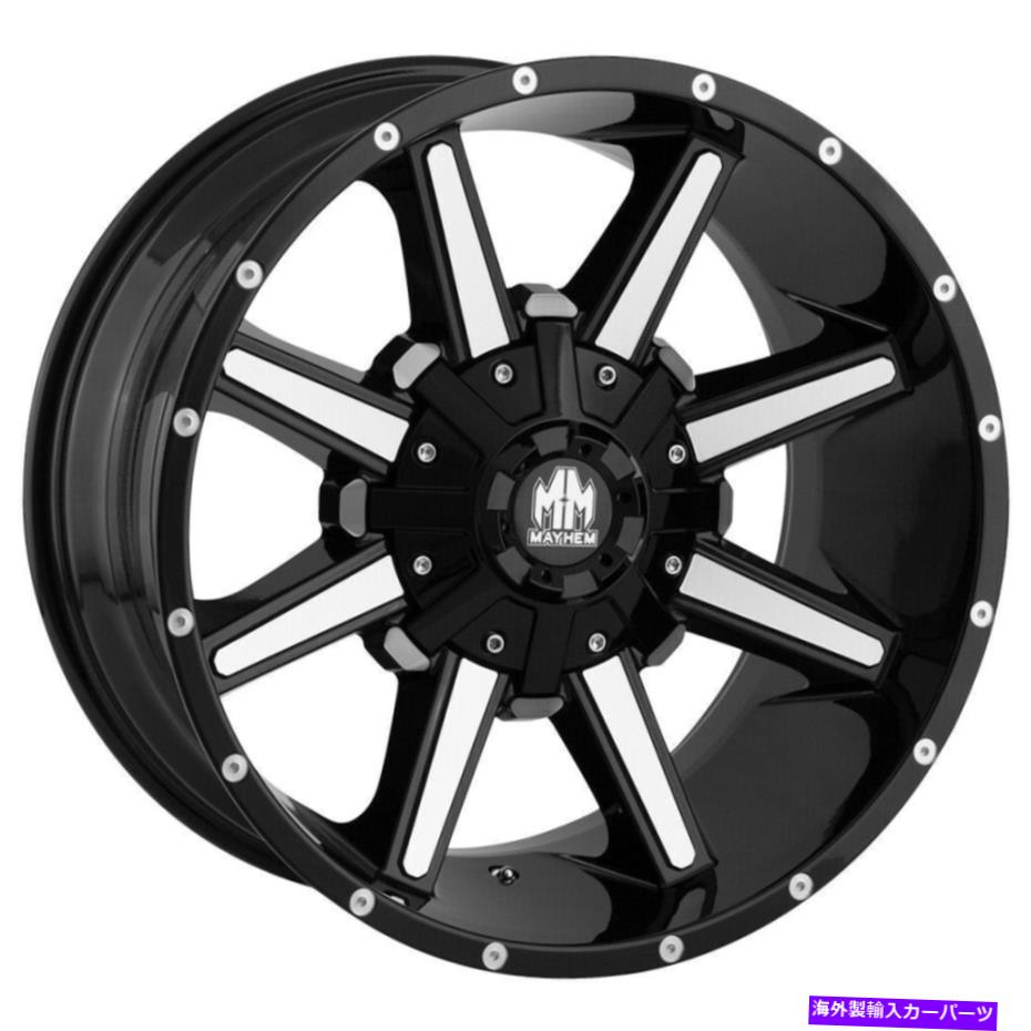 ホイール　４本セット 17x9 Mayhem 8104アーセナル6x135/6x5.5 -12ブラック機械加工ホイールリムセット（4）106 17x9 Mayhem 8104 Arsenal 6x135/6x5.5 -12 Black Machined Wheels Rims Set(4) 106【並行輸入品】｜Us Custom Parts Shop USDM