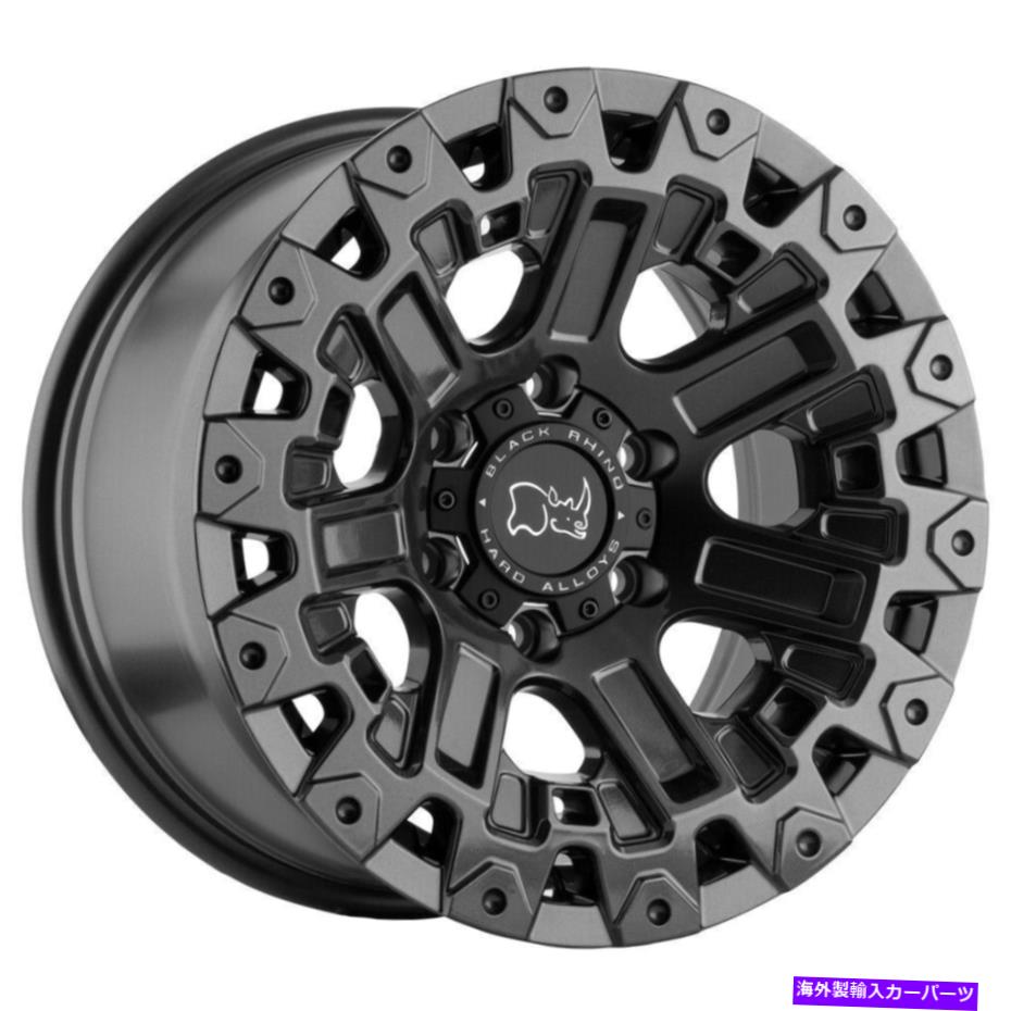 ホイール　４本セット 17x9.5ブラックサイオザーク6x5.5/6x139.7 12ガンメタルホイールリムセット（4）112.1 17x9.5 Black Rhino Ozark 6x5.5/6x139.7 12 Gunmetal Wheels Rims Set(4) 112.1【並行輸入品】