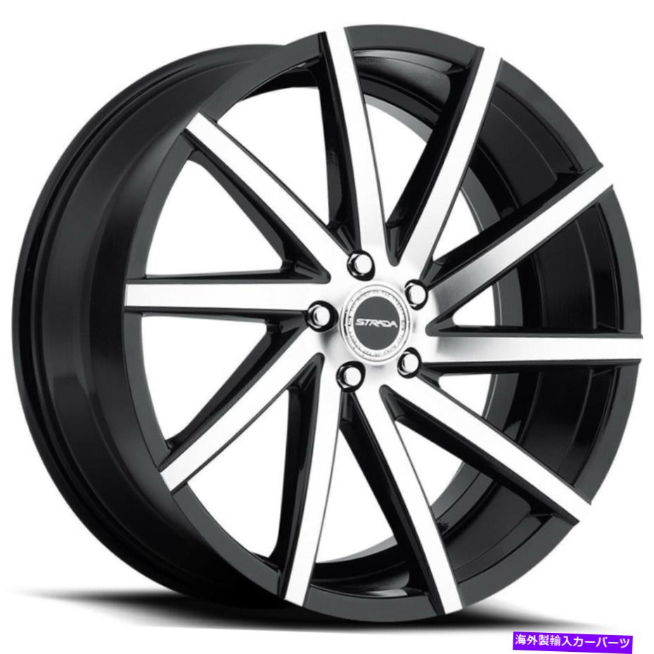 ホイール　４本セット 22x9 Strada S41セガ6x5.5/6x139.7 24ブラックマシンホイールリムセット（4）87.1 22x9 Strada S41 Sega 6x5.5/6x139.7 24 Black Machine Wheels Rims Set(4) 87.1【並行輸入品】｜Us Custom Parts Shop USDM