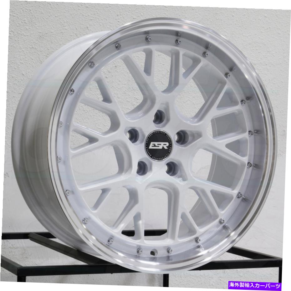 ホイール　４本セット 18x8.5 ESR CS11 5x114.3 30ホワイトホイールリムセット（4）72.56 18x8.5 ESR CS11 5x114.3 30 White Wheels Rims Set(4) 72.56【並行輸入品】