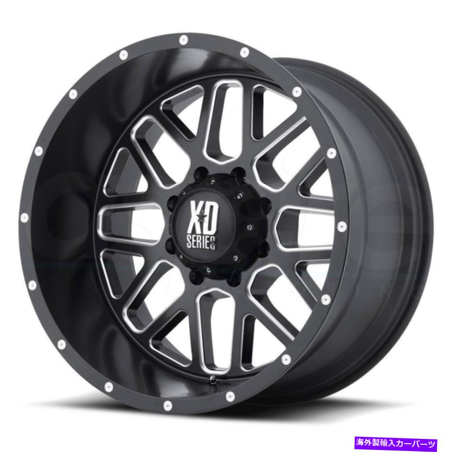 ホイール　４本セット 18x9 XD XD820グレネード6x5.5/6x139.7 18ブラックミリングホイールリムセット（4）106.1すべて 18x9 XD XD820 Grenade 6x5.5/6x139.7 18 Black Milled Wheels Rims Set(4) 106.1 All【並行輸入品】