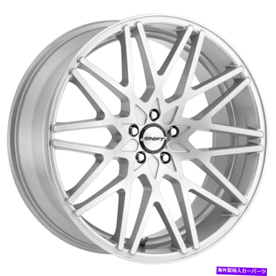 ホイール　４本セット 20x8.5シフトH32フォーミュラ5x115 15シルバーブラシホイールリムセット（4）73.1 20x8.5 Shift H32 Formula 5x115 15 Silver Brushed Wheels Rims Set(4) 73.1【並行輸入品】｜Us Custom Parts Shop USDM