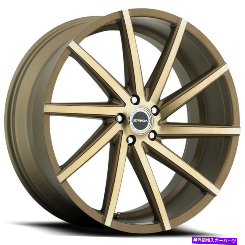 ホイール 4本セット 22x9 Strada S41セガ5x115 15ブロンズホイールリムセット(4)72.6 22x9 Strada S41 Sega 5x115 15 Bronze Wheels Rims Set(4) 72.6【並行輸入品】|Us Custom Parts Shop USDM