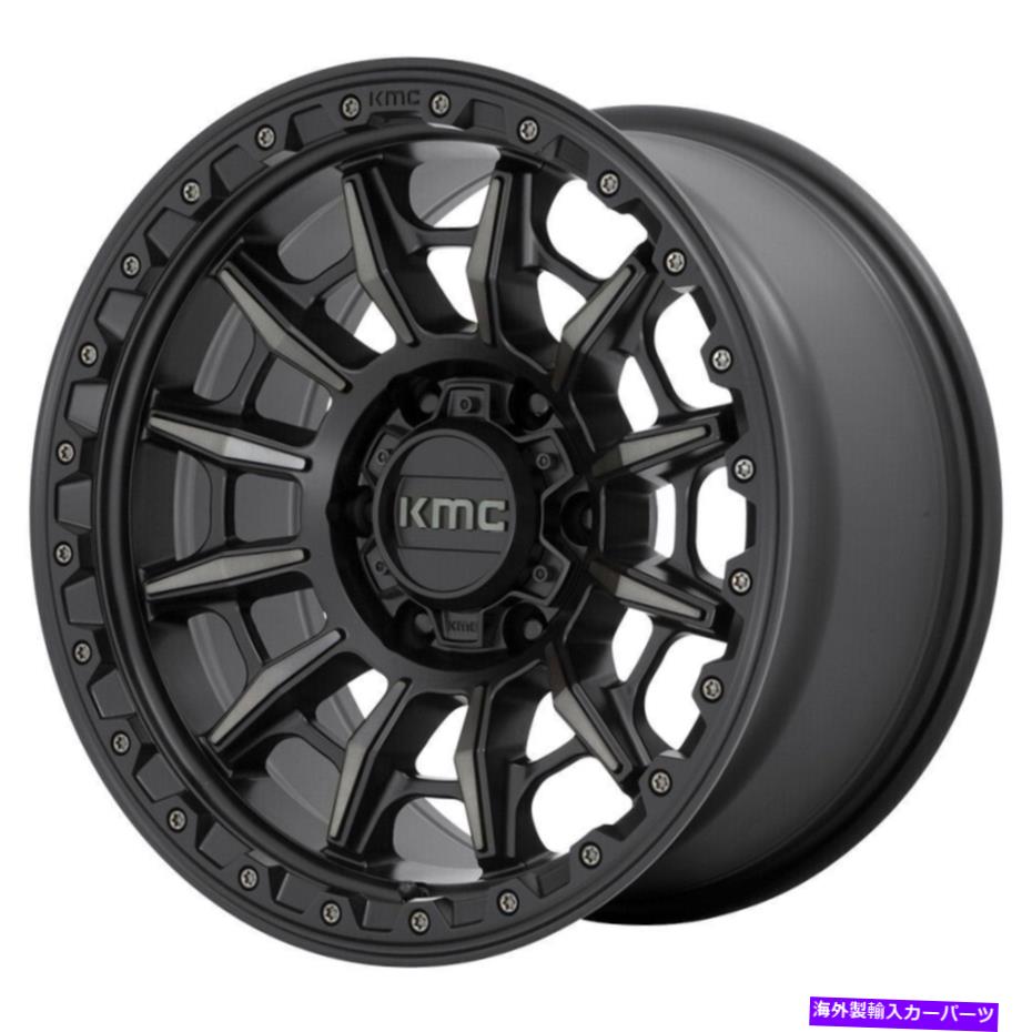 ホイール　４本セット 17x9 KMC KM547 Carnage 6x5.5/6x139.7 0ブラックグレーホイールリムセット（4）106.1 17x9 KMC KM547 Carnage 6x5.5/6x139.7 0 Black Gray Wheels Rims Set(4) 106.1【並行輸入品】｜Us Custom Parts Shop USDM 313,533円