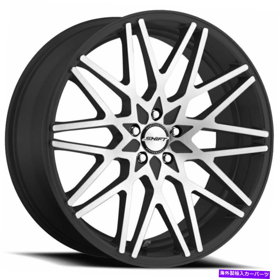 ホイール 4本セット 22x9シフトH32フォーミュラ5x114.3 38ブラックマシンホイールリムセット(4)73.1 22x9 Shift H32 Formula 5x114.3 38 Black Machine Wheels Rims Set(4) 73.1【並行輸入品】|Us Custom Parts Shop USDM