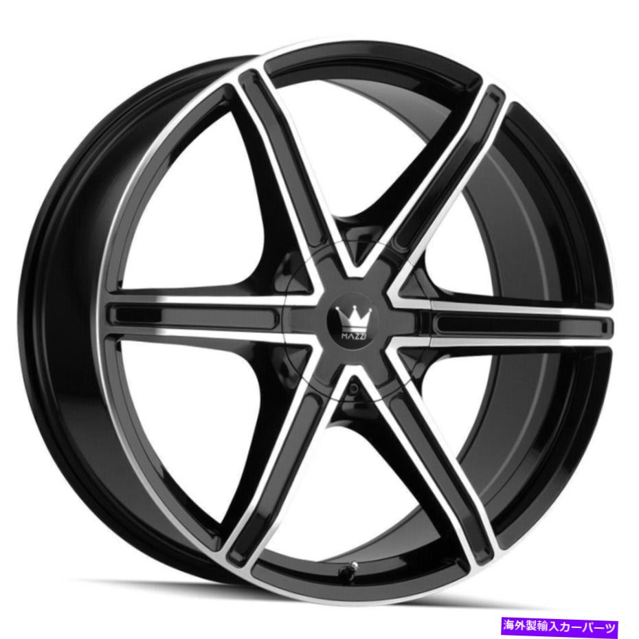 ホイール　４本セット 20x8.5 Mazzi 371 Stilts 5x114.3/5x5 35ブラック機械加工ホイールリムセット（4）72.6 20x8.5 Mazzi 371 Stilts 5x114.3/5x5 35 Black Machined Wheels Rims Set(4) 72.6【並行輸入品】