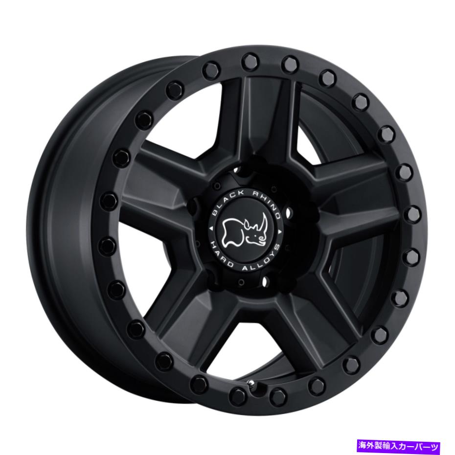 ホイール 4本セット 17x8.5ブラックサイノ渓谷6x5.5/6x139.7 -18マットブラックホイールリムセット(4)112.1 17x8.5 Black Rhino Ravine 6x5.5/6x139.7 -18 Matte Black Wheels Rims Set(4) 112.1【並行輸入品】|Us Custom Parts Shop USDM
