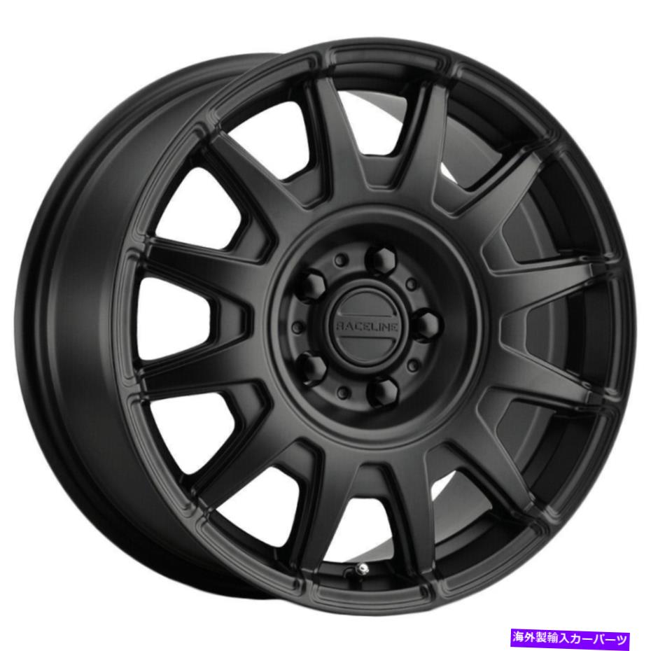 ホイール　４本セット 18x8 Raceline 401b Aero 5x108 40ブラックホイールリムセット（4）72.62 18x8 Raceline 401B Aero 5x108 40 Black Wheels Rims Set(4) 72.62【並行輸入品】